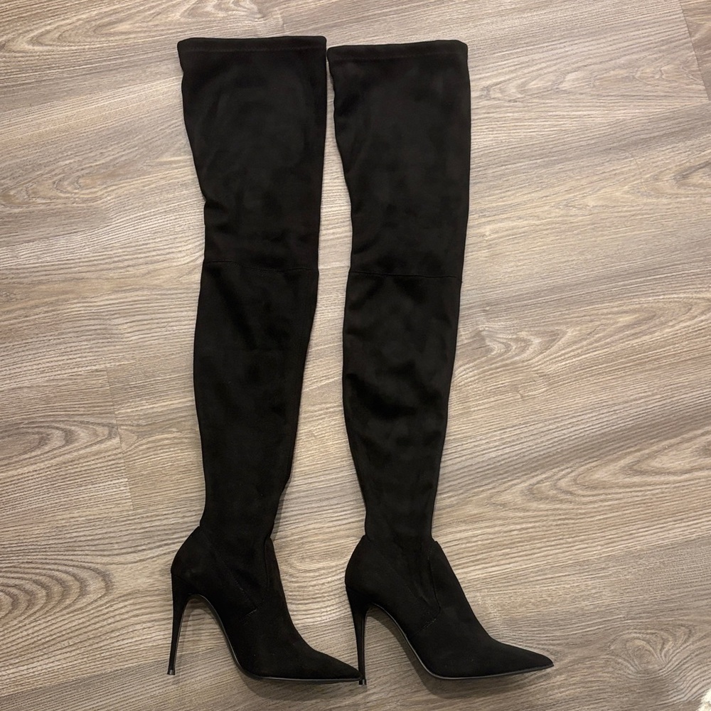 Steve Madden Chic Black Over-the-Knee Boots